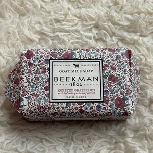 Beekman 1802 Goat Milk Soap - Red and Purple Floral